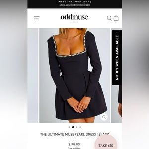 Oddmuse London The Ultimate Muse Pearl Dress XS